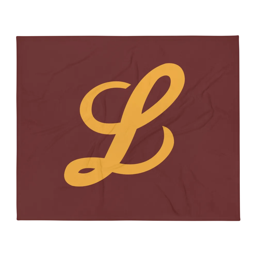 Cursive "L" Throw Blanket product image (1)