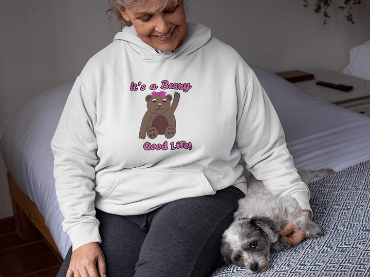 "It's a Beary Good Life!" Hoodie with Cartoon Character for Women product image (2)