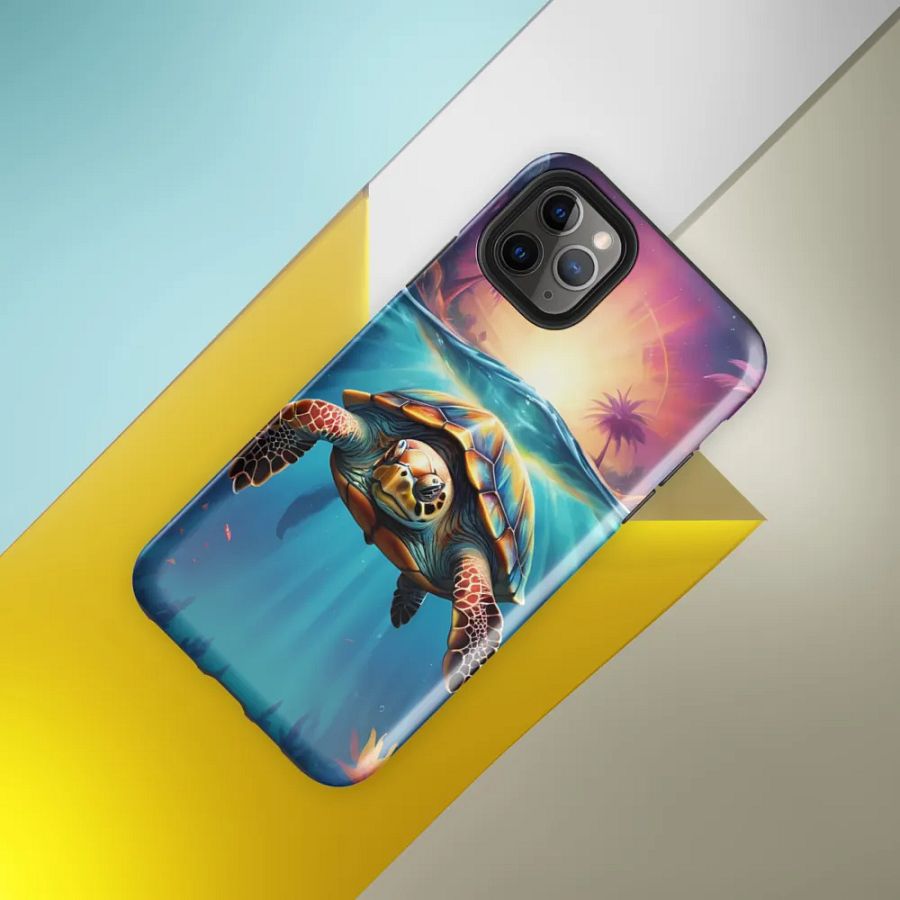 Tropical Turtle Adventure iPhone Case product image (40)