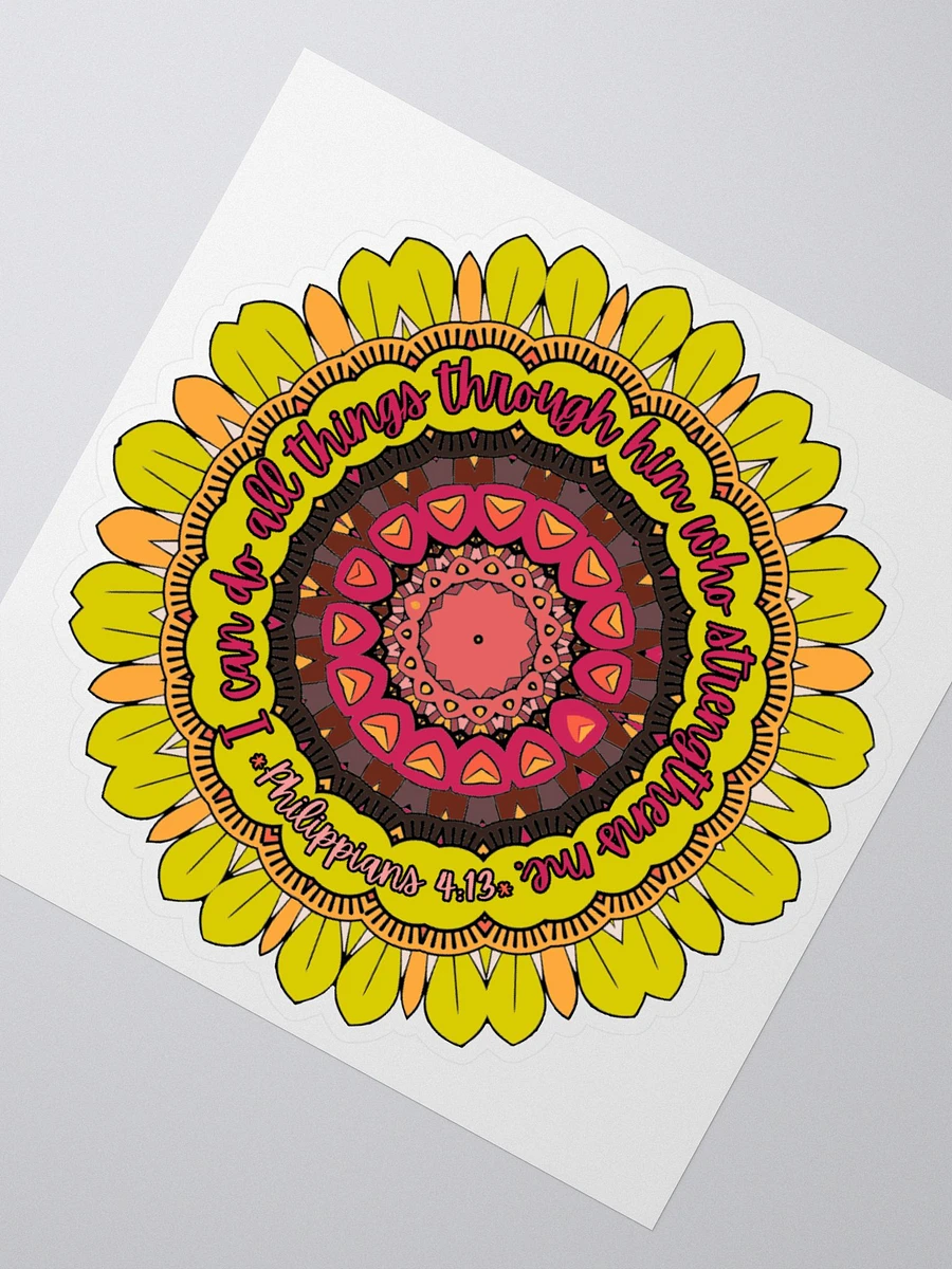 Philippians 4:13 Sunflower Sticker product image (1)