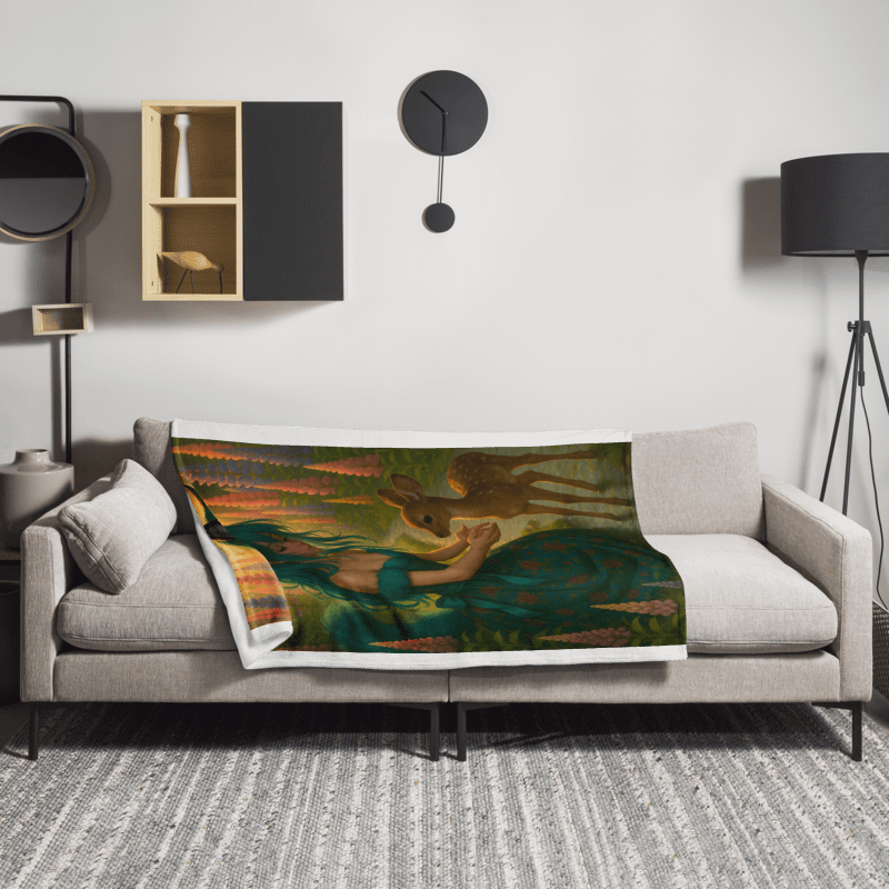 Mireille Deer Throw Blanket product image (3)