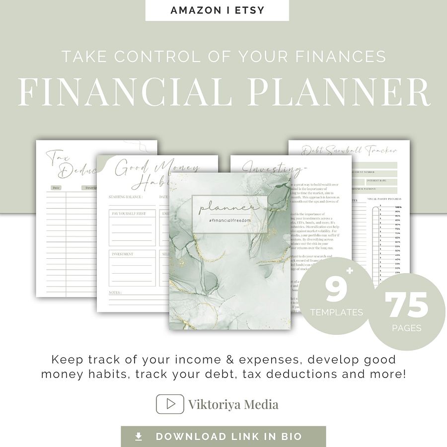 Digital Financial Planner- Mint Green product image (2)