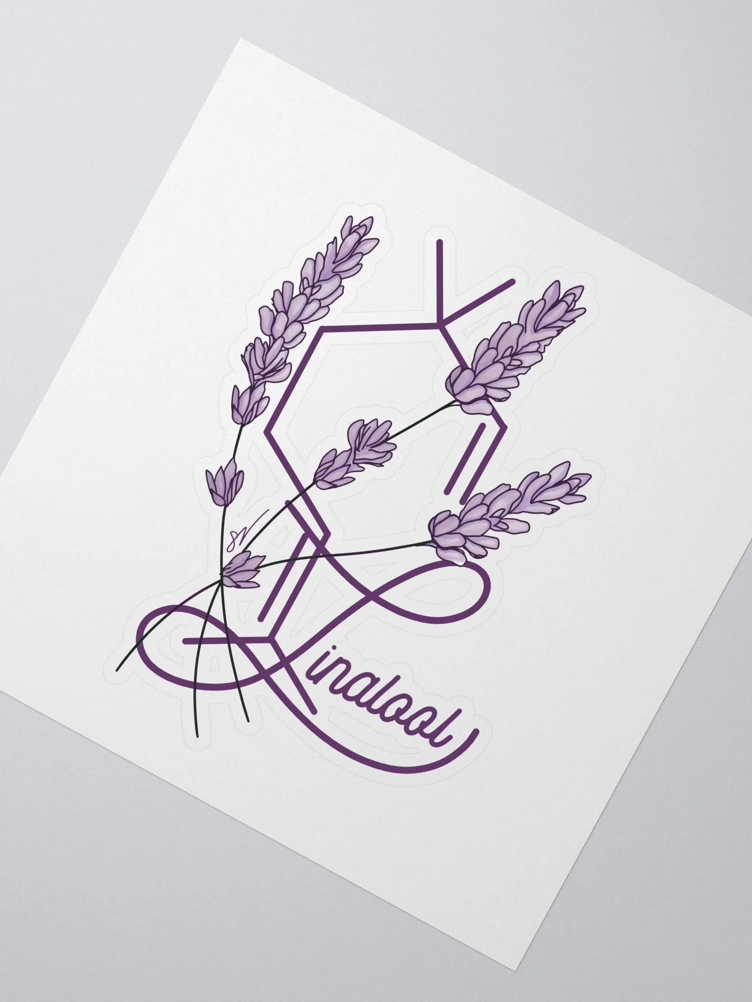 Lavender Linalool Watercolour Sticker product image (2)