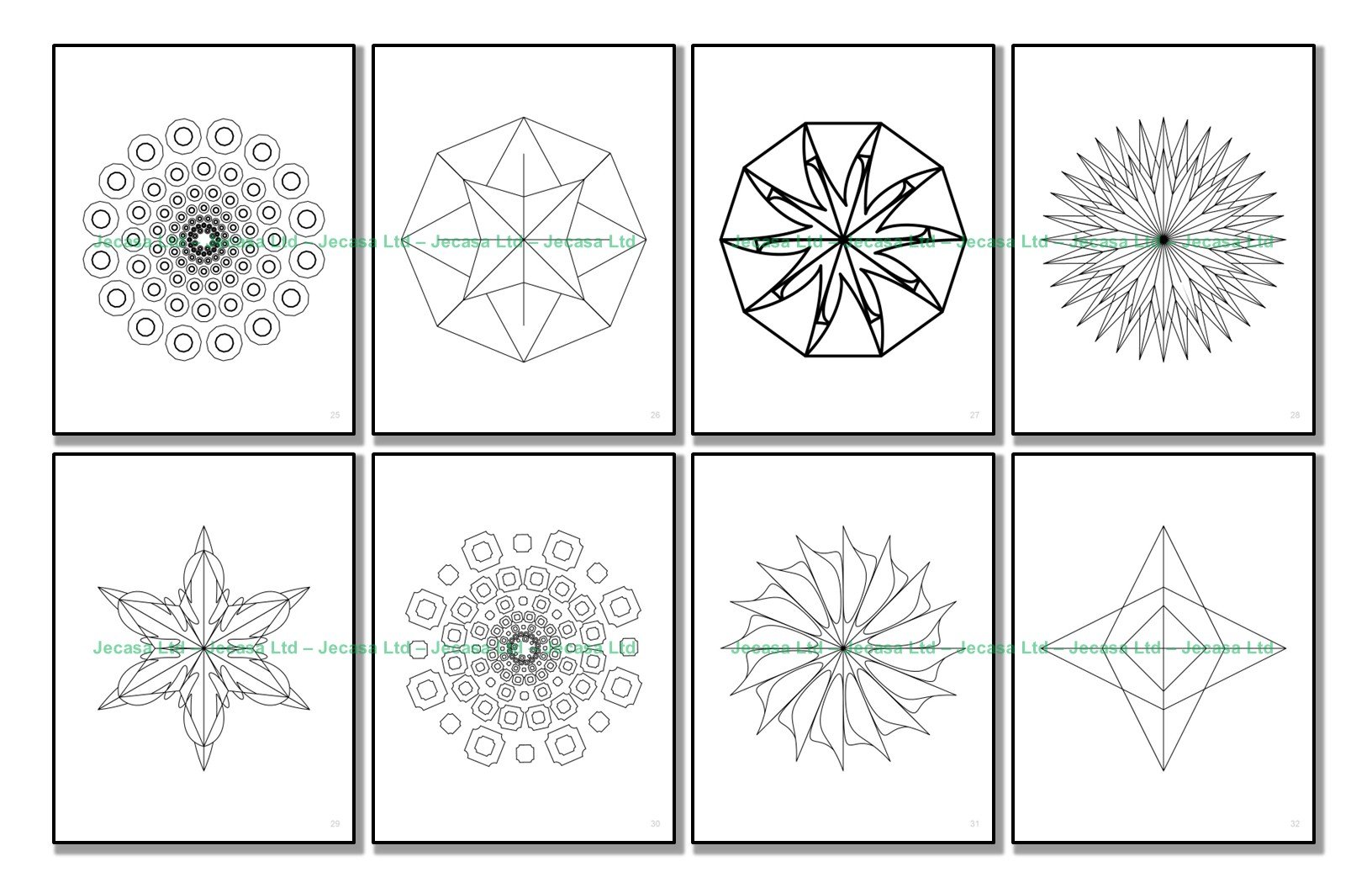 100 Geometric Mandala Coloring Pages | PDF | Digital File | Series GM2025 Vol. 2 product image (6)