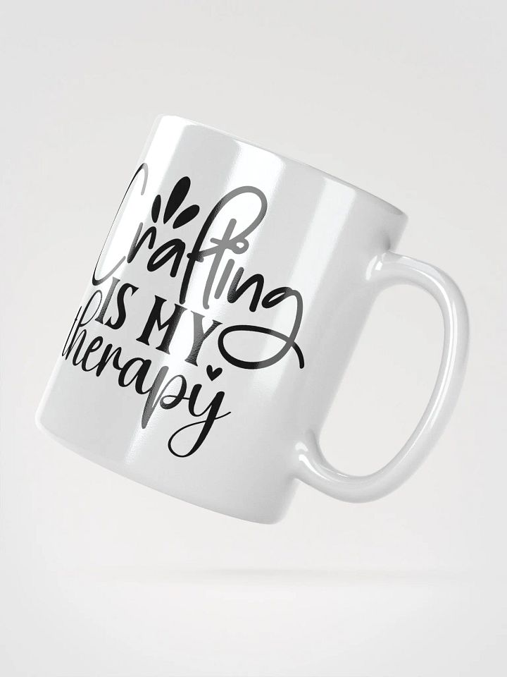Crafting Is My Therapy White Glossy Mug product image (2)