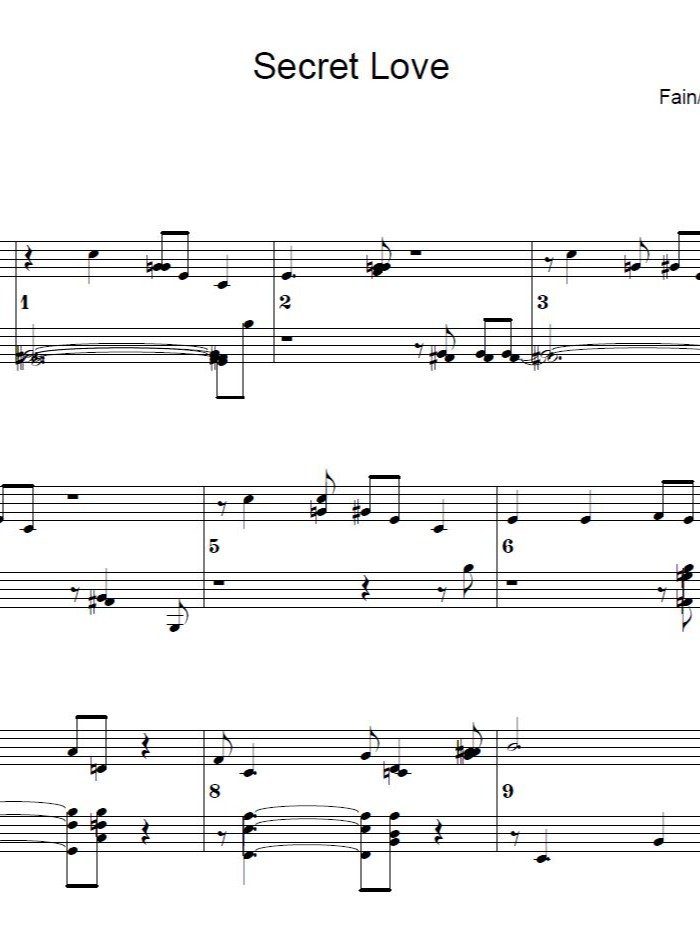 Secret love - Piano sheet music product image (1)