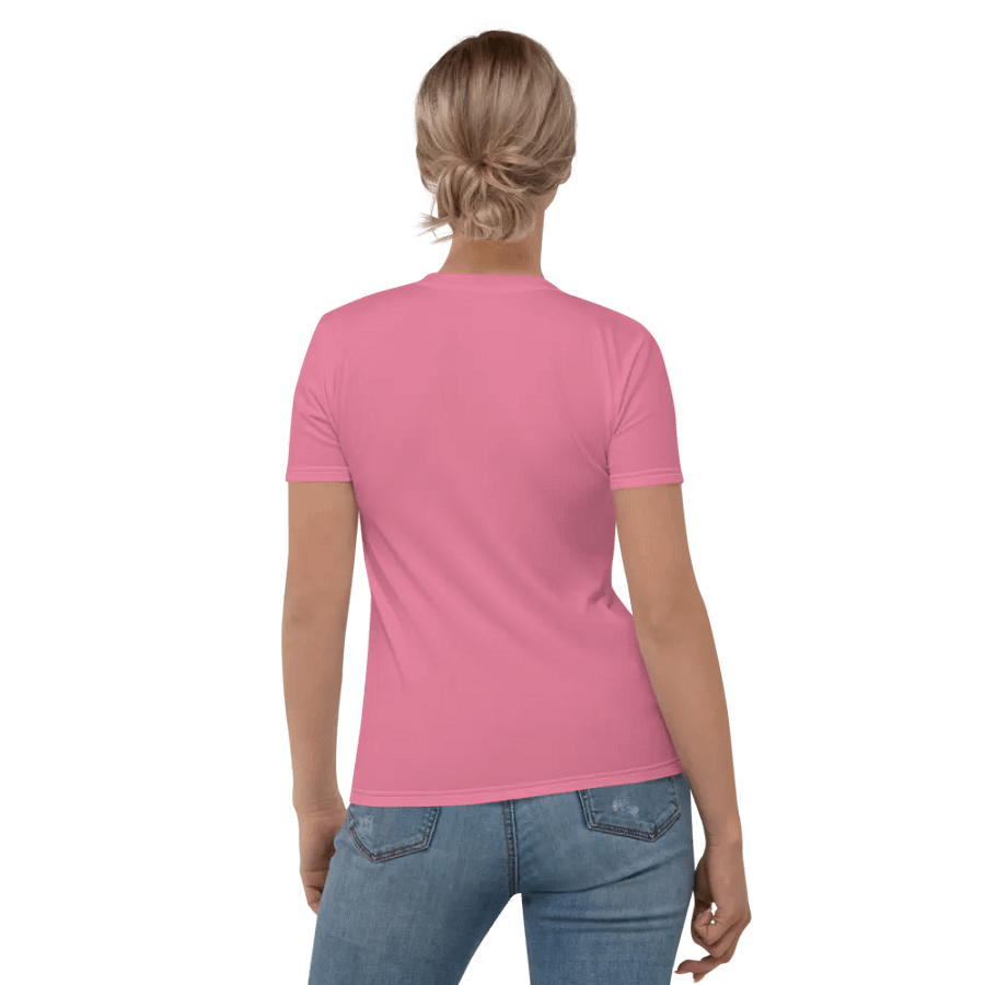 Plain Rosy Pink Soft Summer Women's Crewneck Polyester Heavyweight Premium T-Shirt by Treasure Pie product image (4)