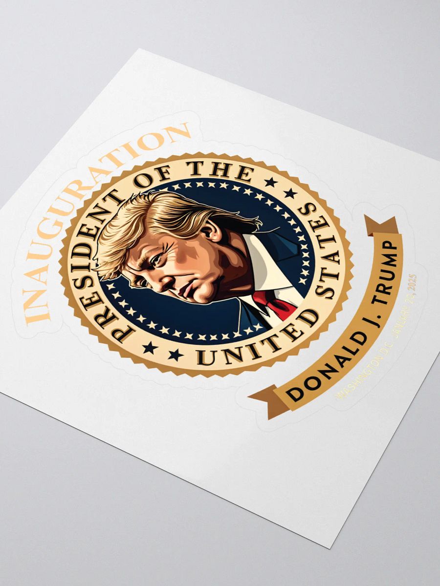 Donald J. Trump Presidential Inauguration Illustrated Sticker product image (3)