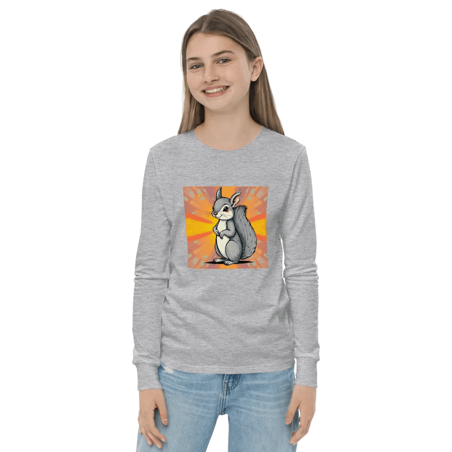 Radiant Squirrel Youth Long Sleeve Tee product image (2)