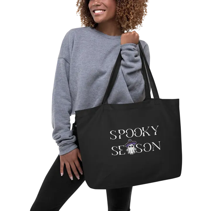 Spooky Season Sombrero Ghost Organic Cotton Tote product image (2)