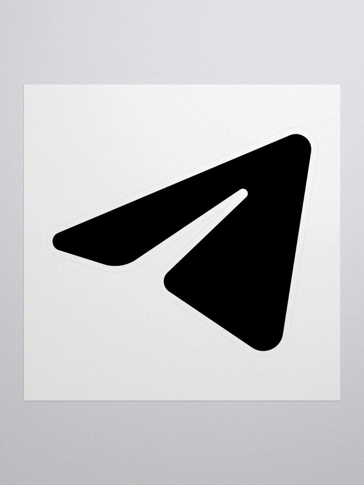 Pegatina de vinilo troquelada logo Telegram negro product image (3)