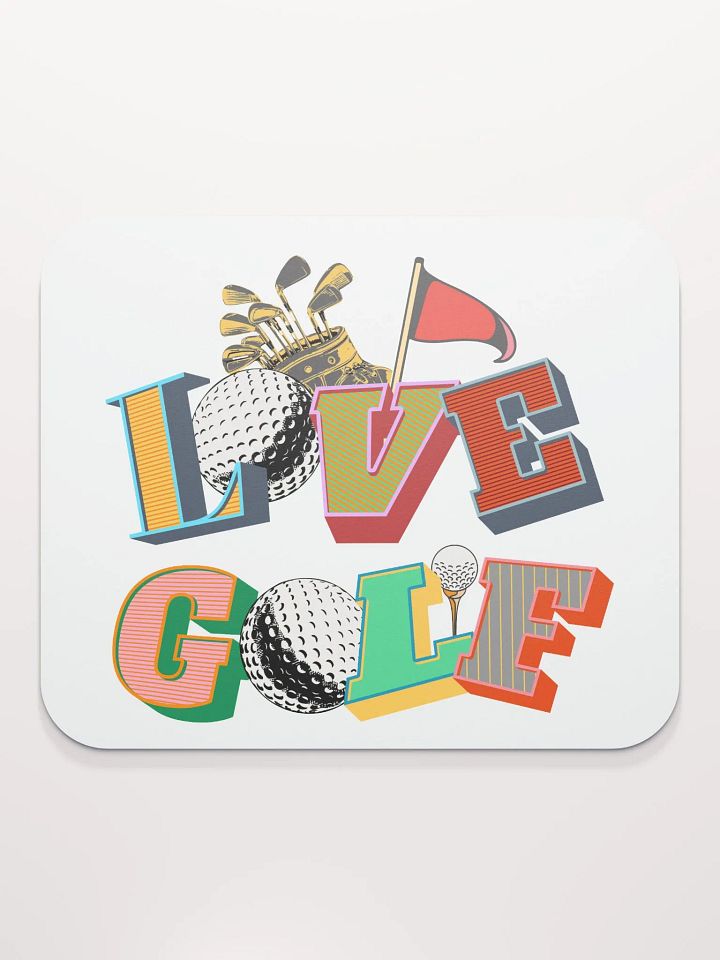 Love Golf Block Letter Delight Mouse Pad product image (1)