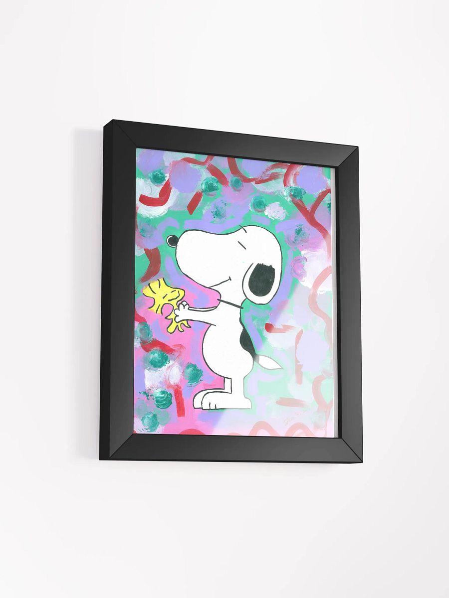 Snoopy acrylic painting picture (art by Dina R.) - Framed High-Quality Matte Poster (in) product image (13)