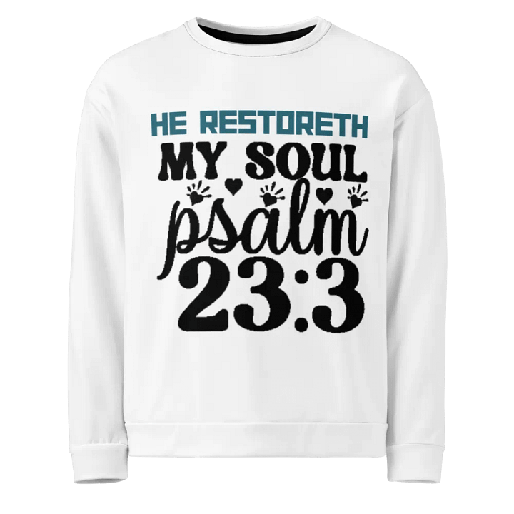 He Restoreth All-Over Print Sweatshirt product image (1)