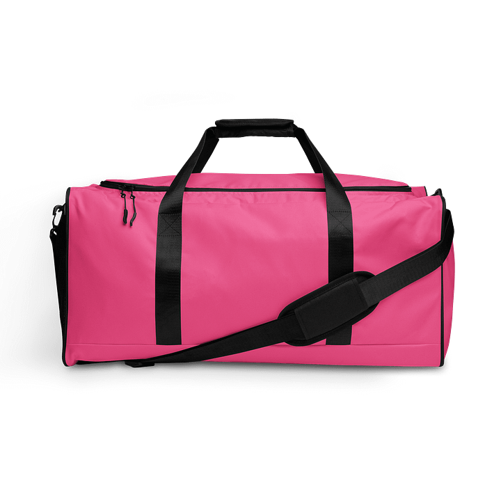 Flamingo Pink Solid Color Duffel Bag product image (1)