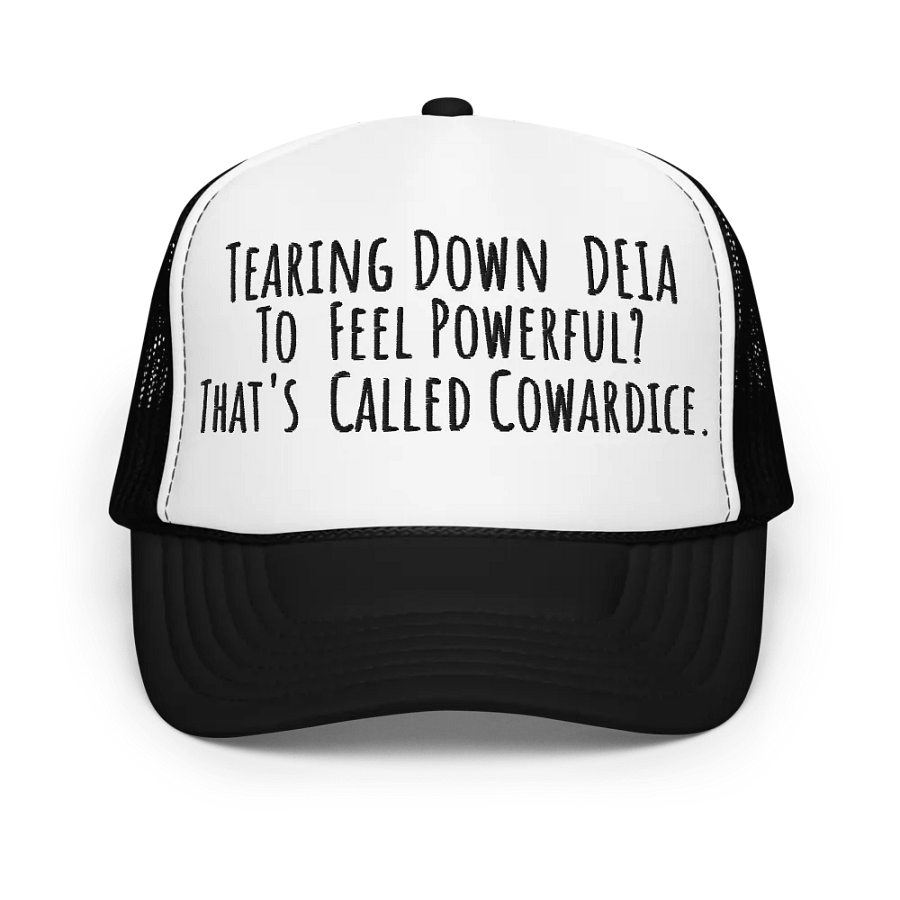 Hands off DEIA, Tearing Down DEIA? Coward, Embroidered Trucker Hat product image (3)
