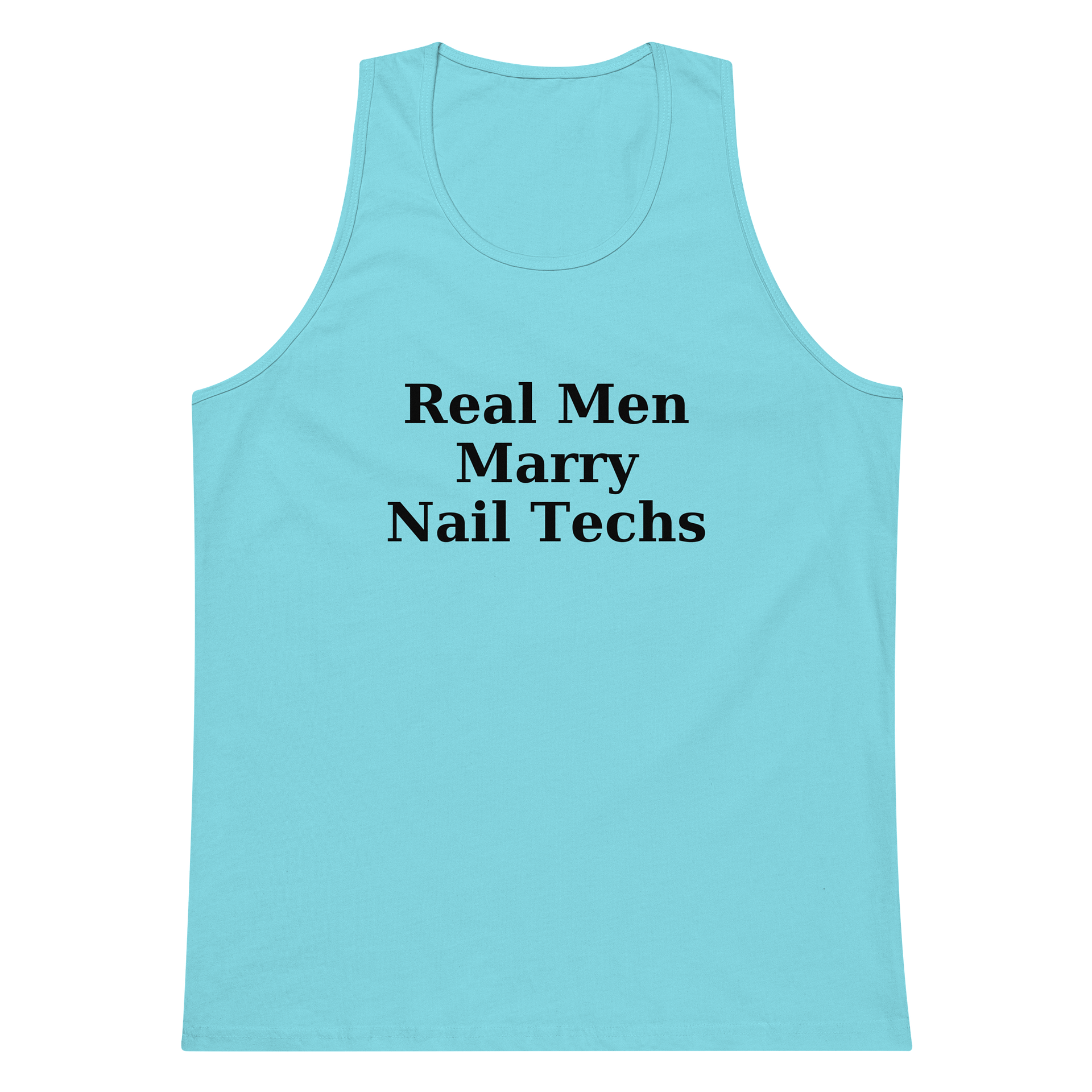 Real Men's Tank Top (black print) product image (26)