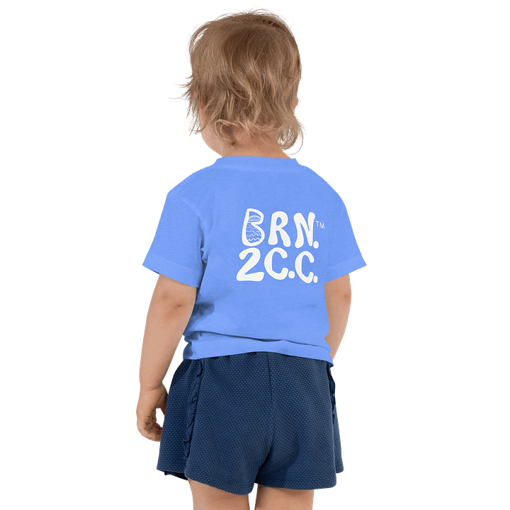BOURNE to Cape Cod™ | DTG Vintage Print | Toddler T-Shirt | BRN.2C.C.™ | Back Logo | Soft Coastal Tee for Little Explorers | White Logos product image (2)