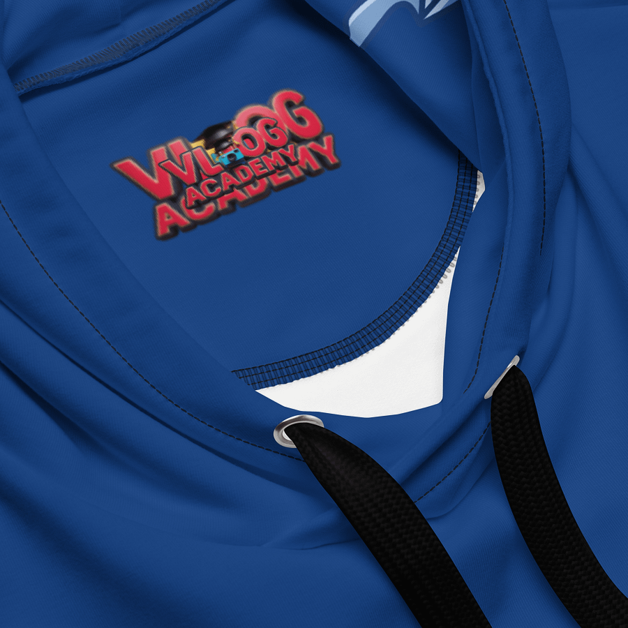 Blue Vlog Academy All-Over Print Recycled Unisex Hoodie product image (4)