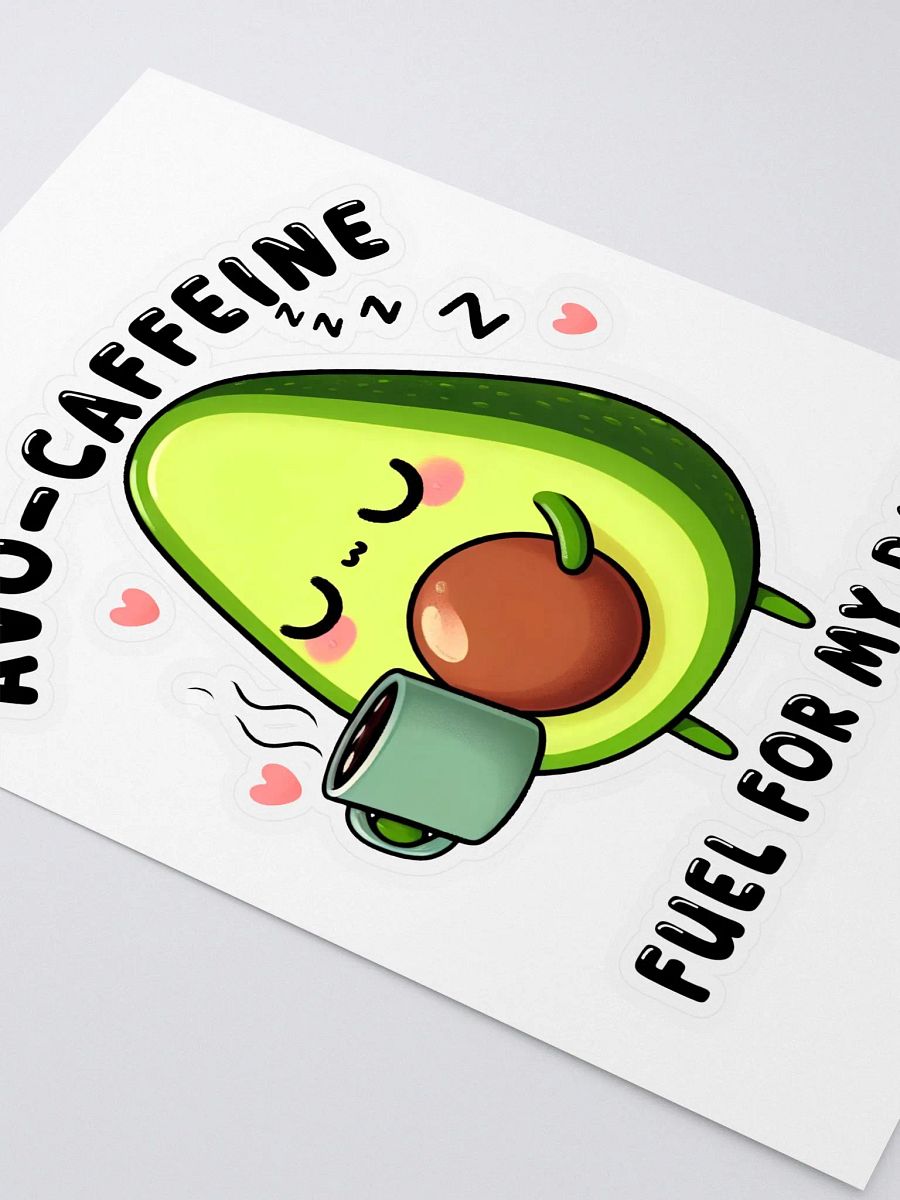 Cheerful Avocado Coffee Time Sticker Sheet product image (2)