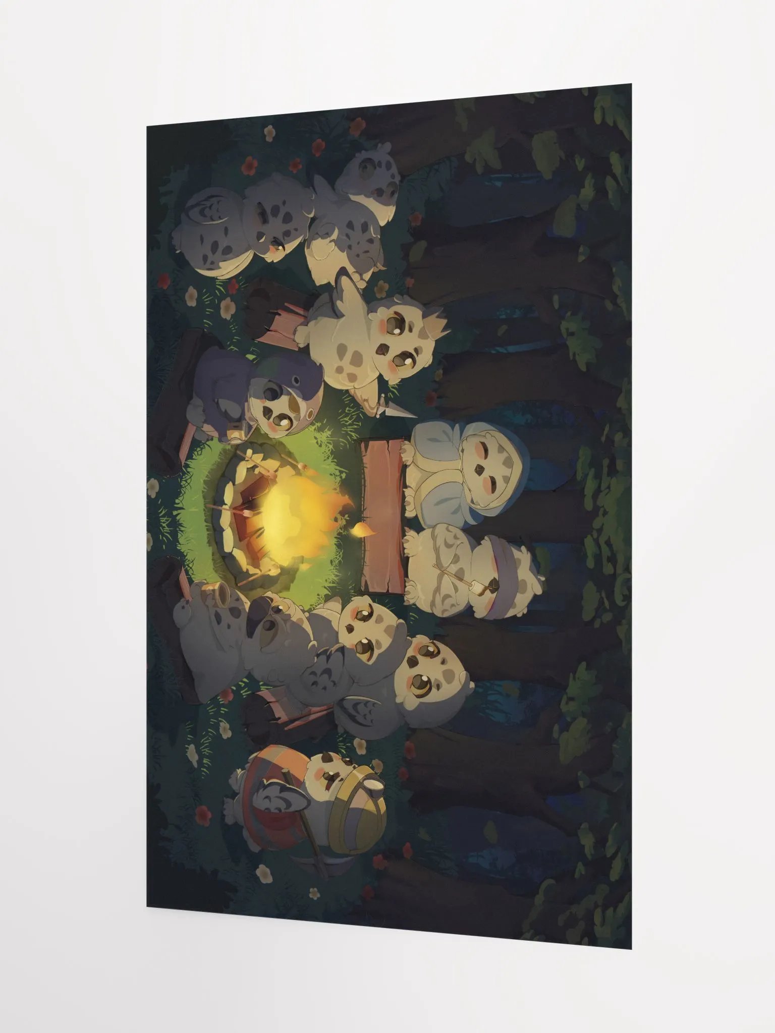 Cozy campfire with friends - (12x18) product image (3)