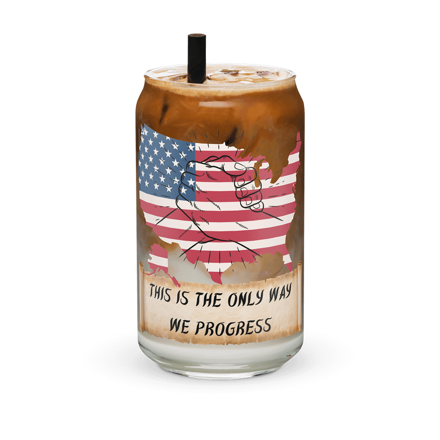 Come Together USA Can Shaped Drinking Glass w/Lid & Straw product image (36)
