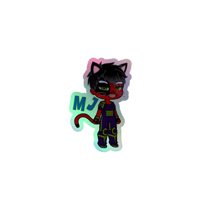 MJ - Cosmic Cats - rainbow sticker product image (1)