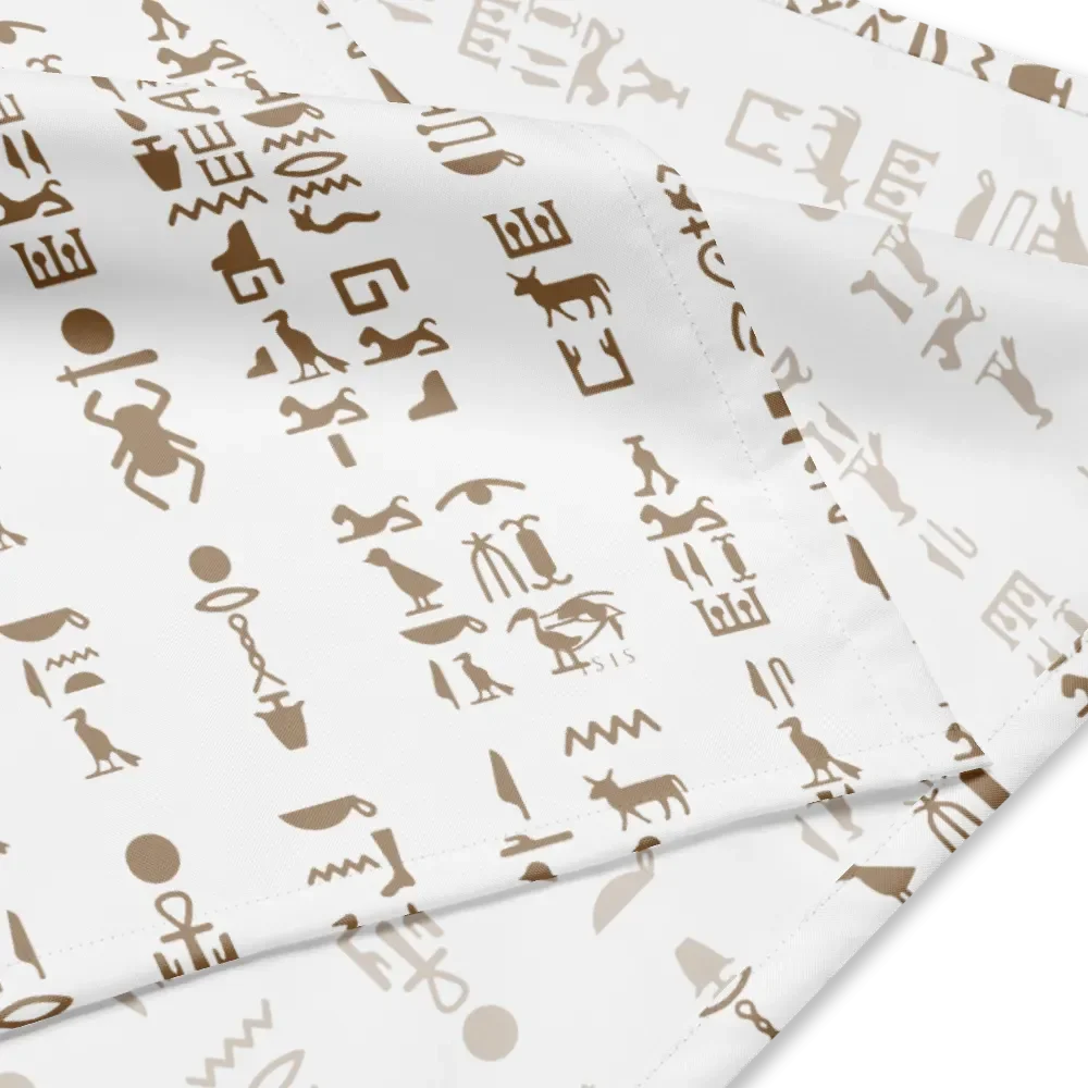 Isis White Hieroglyphs Queen Goddess Bandana product image (2)