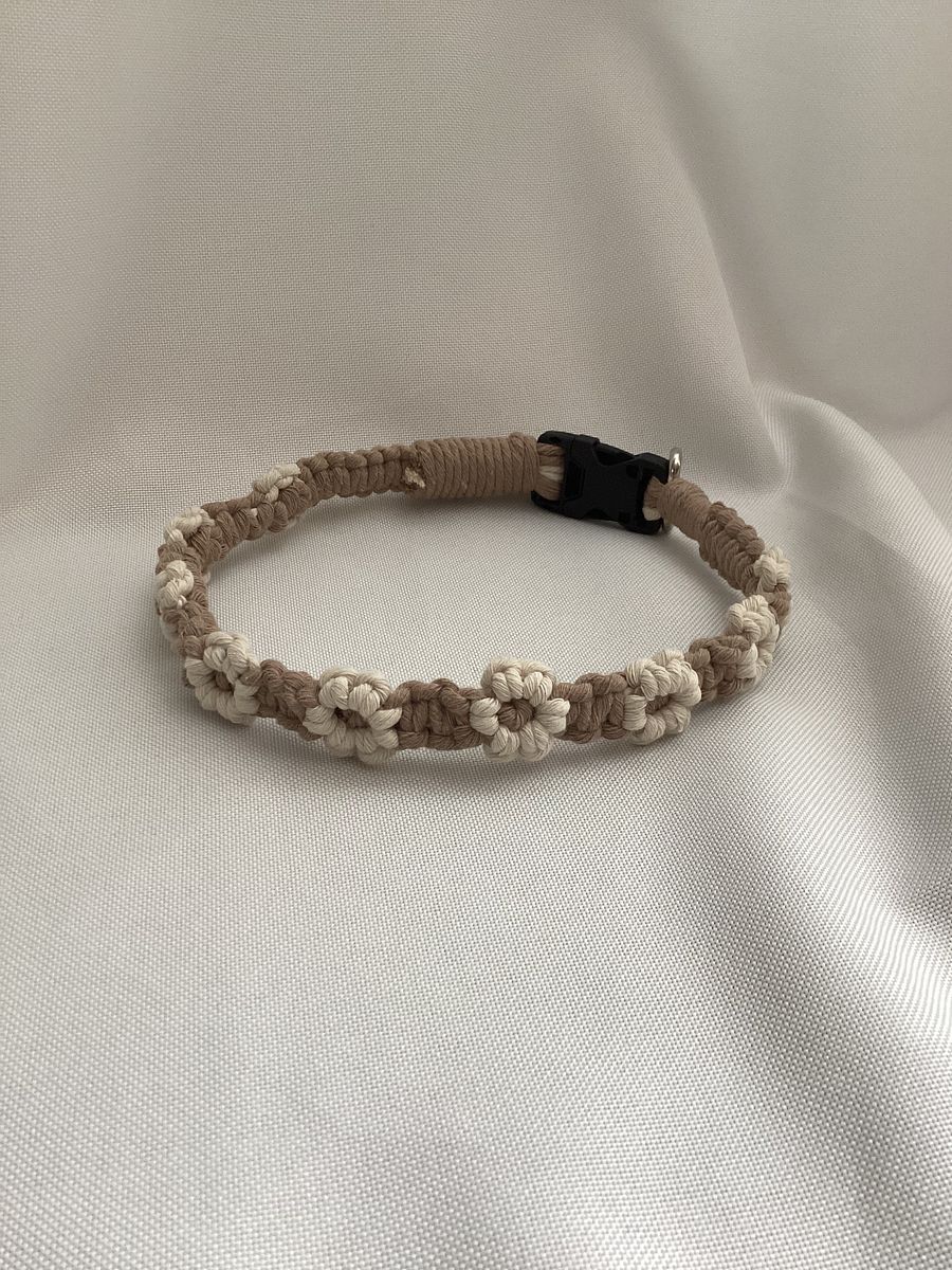 Obroża z makramy Boho Daisies product image (1)