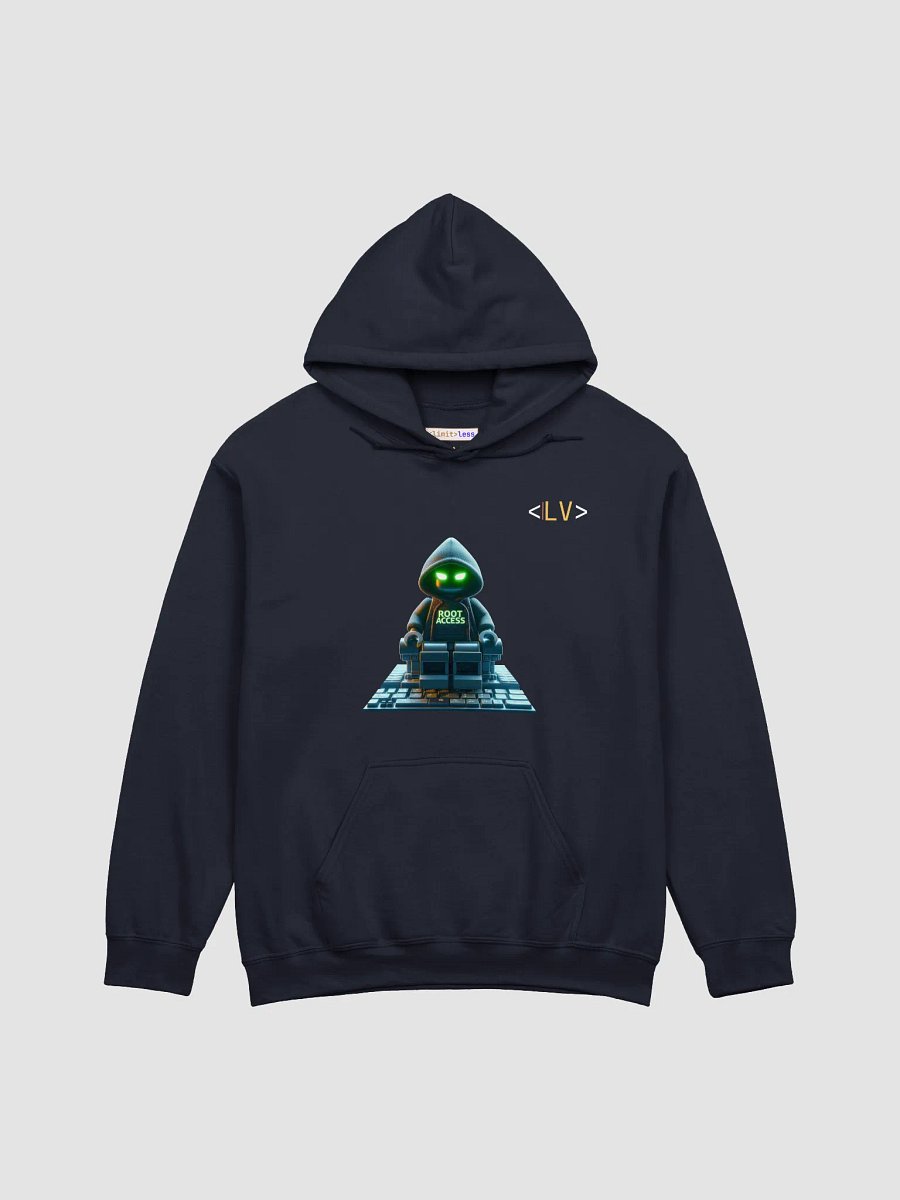 Root Access Hacker Hoodie – Cyberpunk LEGO Hero Edition | Unisex Techwear product image (2)