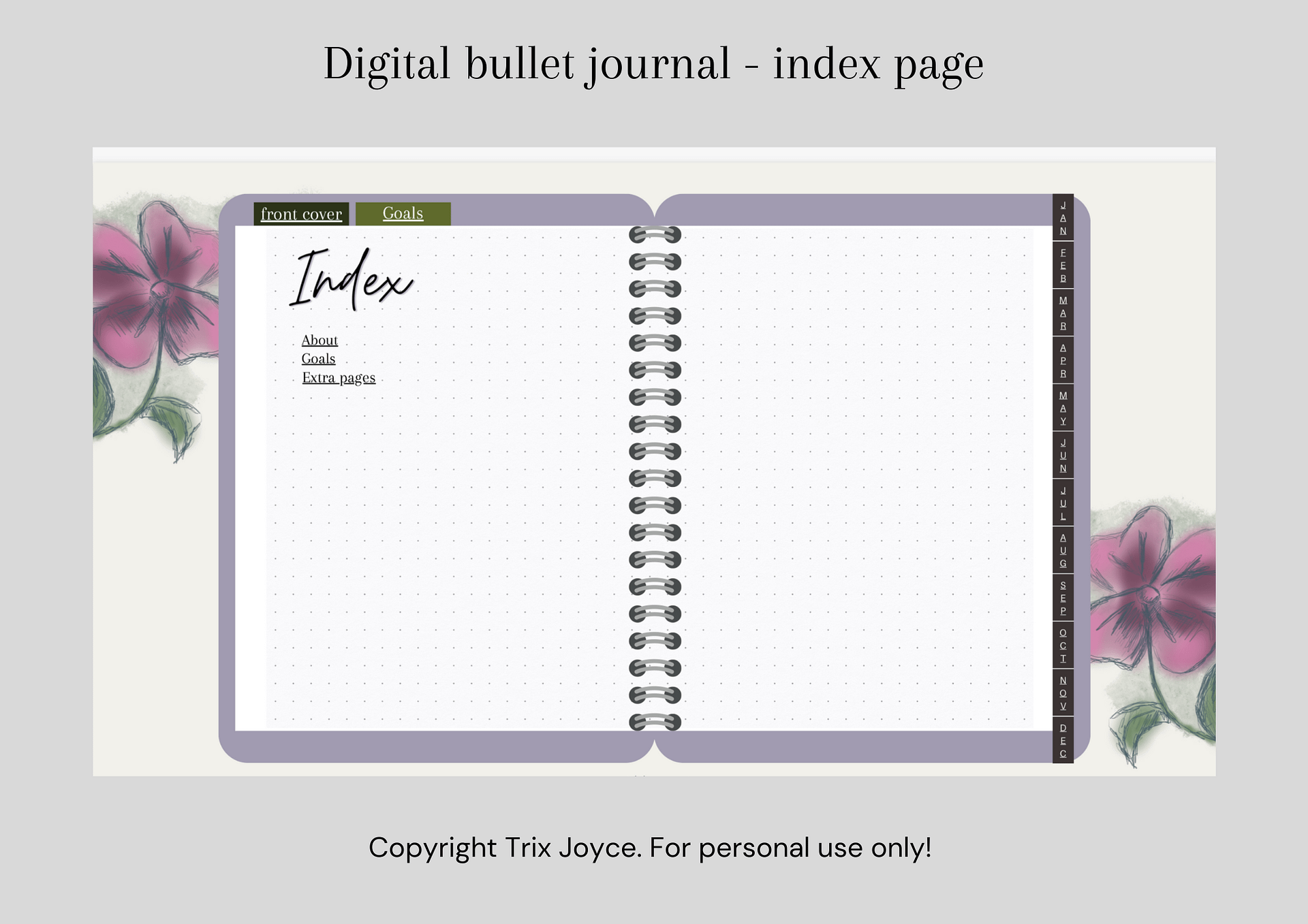 Hyperlinked Digital Bullet Journal - Purple (digital download) product image (2)