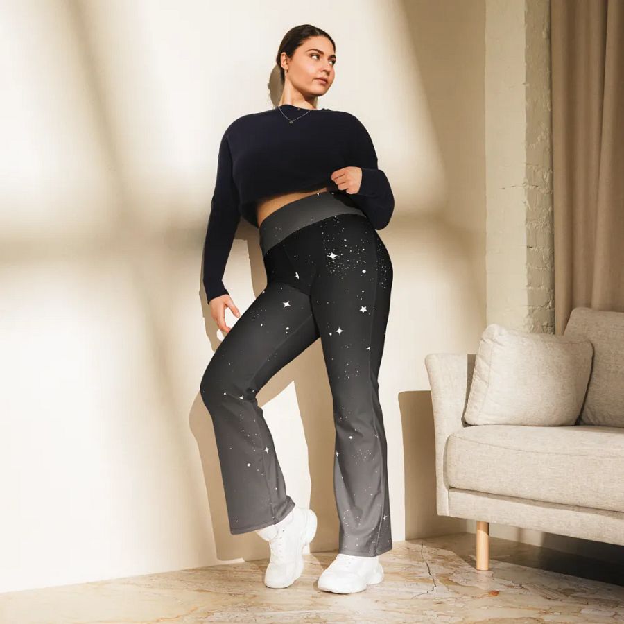 Starry Night Sky Flare Leggings product image (8)