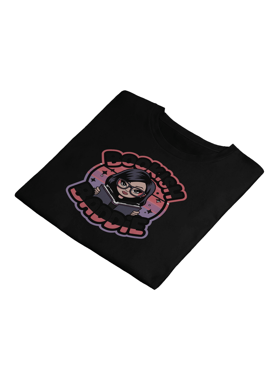 Bookish Baddie Illustrated Crop Top - Black product image (4)