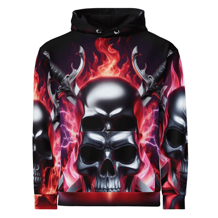 Reaper's Embrace - Unisex Skull Hoodie #22 product image (1)
