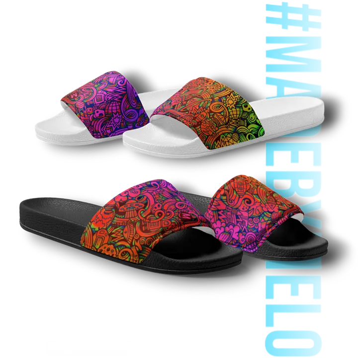 Rainbow Space Scribble - Men's Slides | #MADEBYMELO product image (1)