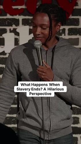 Insightful Juneteenth Discussion The speaker reflects on the absurdity of imagining a conversation between a couple who owned...