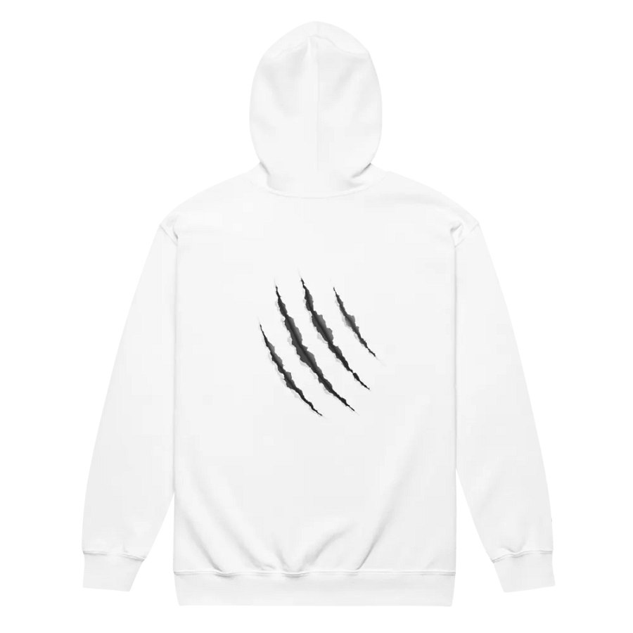White and Black Zip Up Hoodie product image (7)