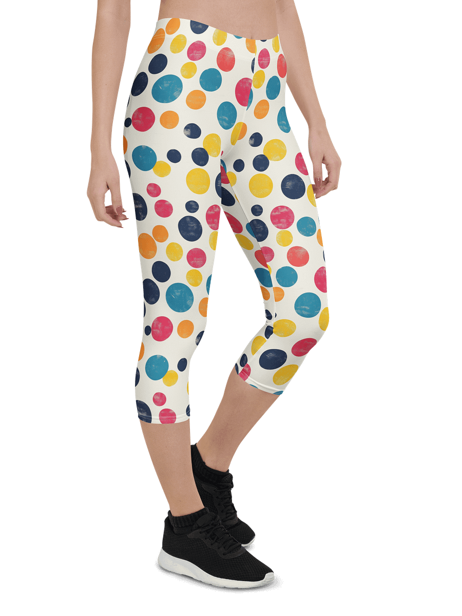 Polka Dot Illusion Vintage Retro Capri Leggings product image (3)
