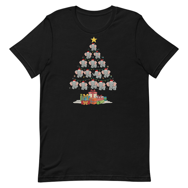 Elephant Santa Christmas Tree T-Shirt product image (2)
