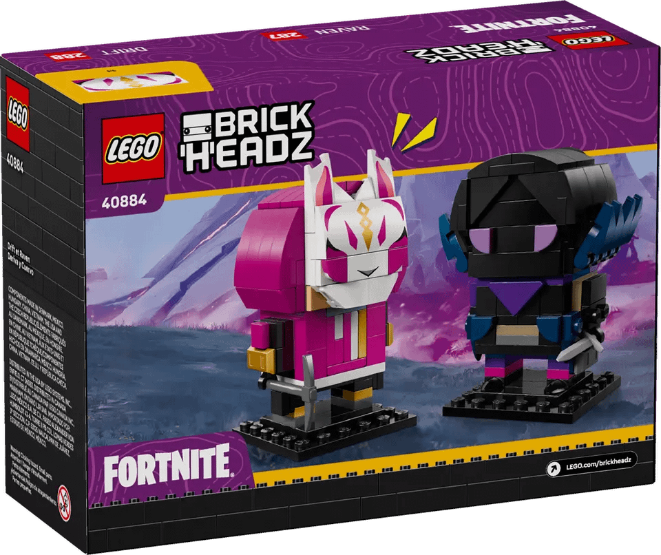 LEGO Fortnite Figurinele Drift si Raven (Brick Headz) product image (3)