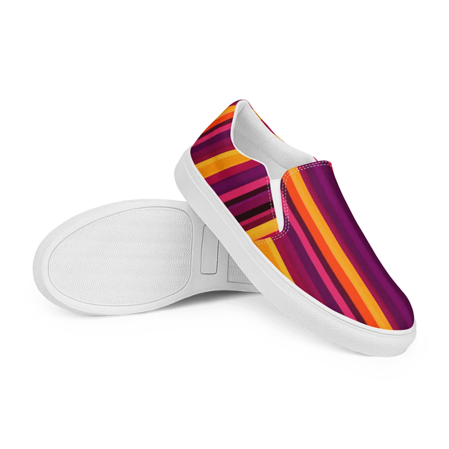 Glorious Sunset Stripes Women's Slip-On Shoes product image (12)
