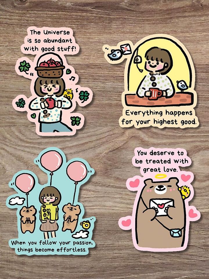 Positivity Glitter Stickers Bundle #1 product image (1)