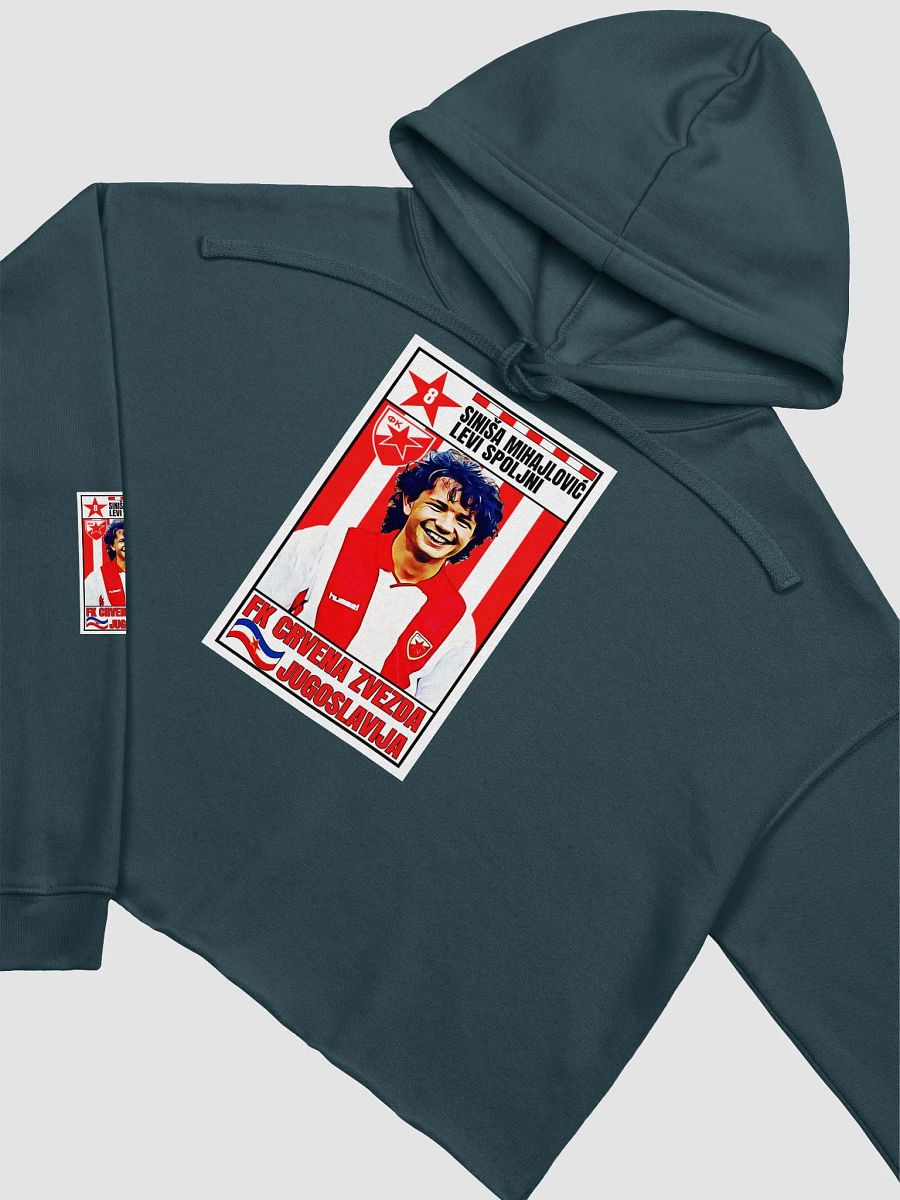 Siniša Mihajlović (FK Crvena Zvezda) #2 Bella+Canvas Fleece Crop Hoodie product image (3)