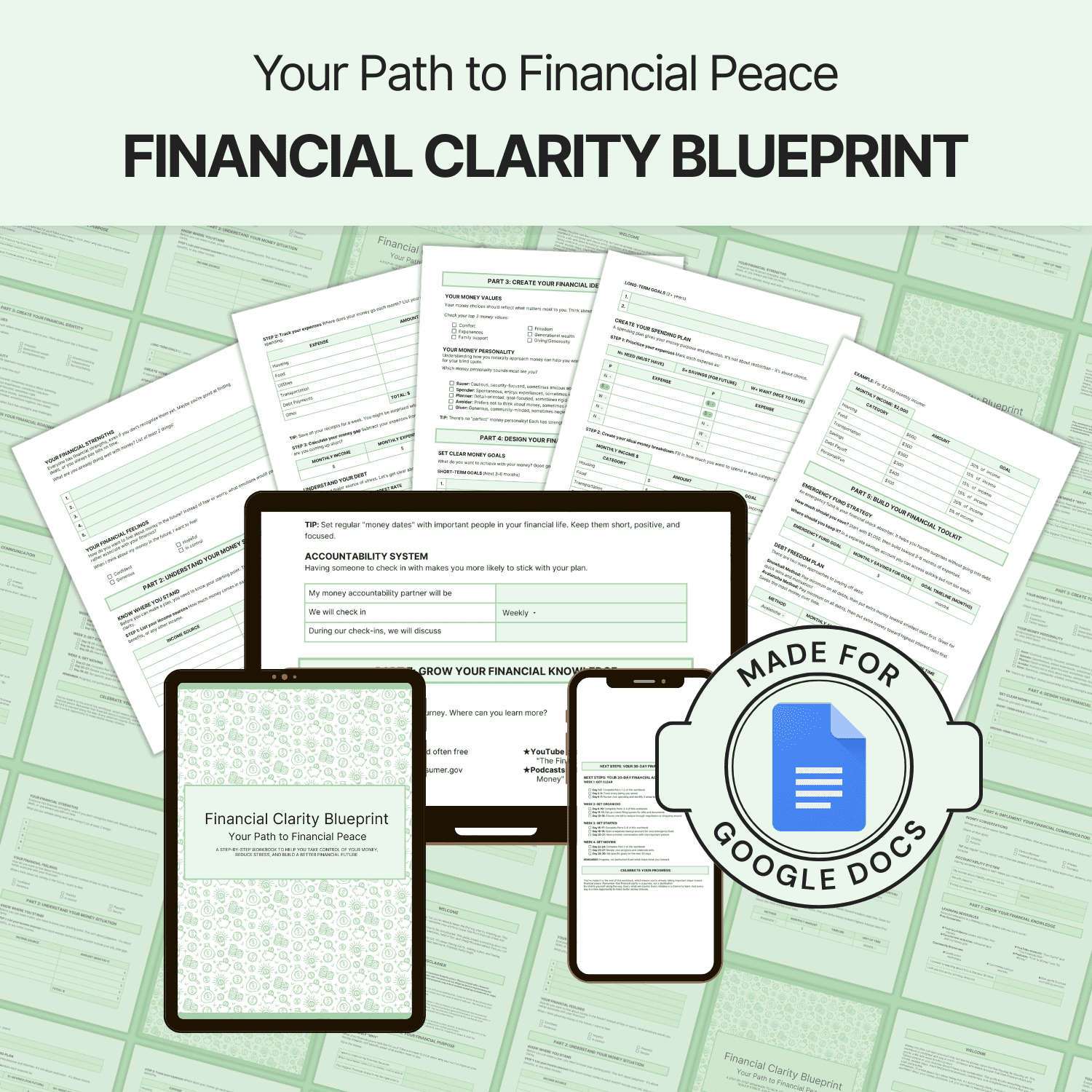 Financial Clarity Blueprint - Google Docs product image (1)