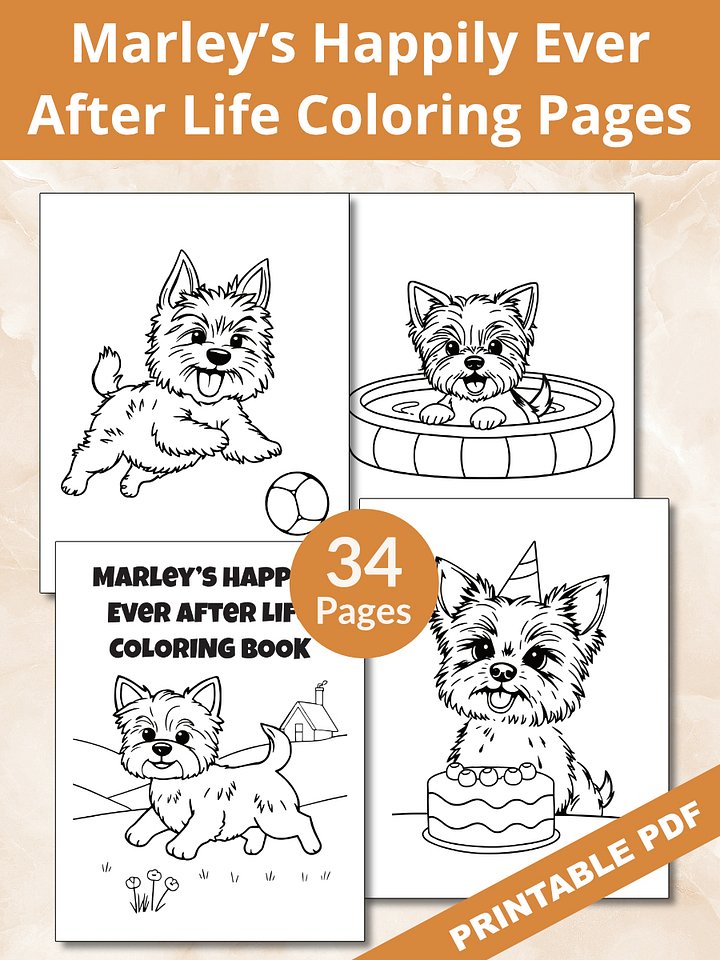 Printable Marley's Happily Ever After Coloring Book product image (1)