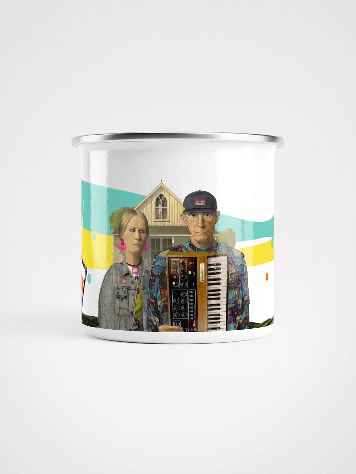 American Prophet by Frank Fonik (Sequential Prophet 5), Techno EDM Enamel Mug product image (1)