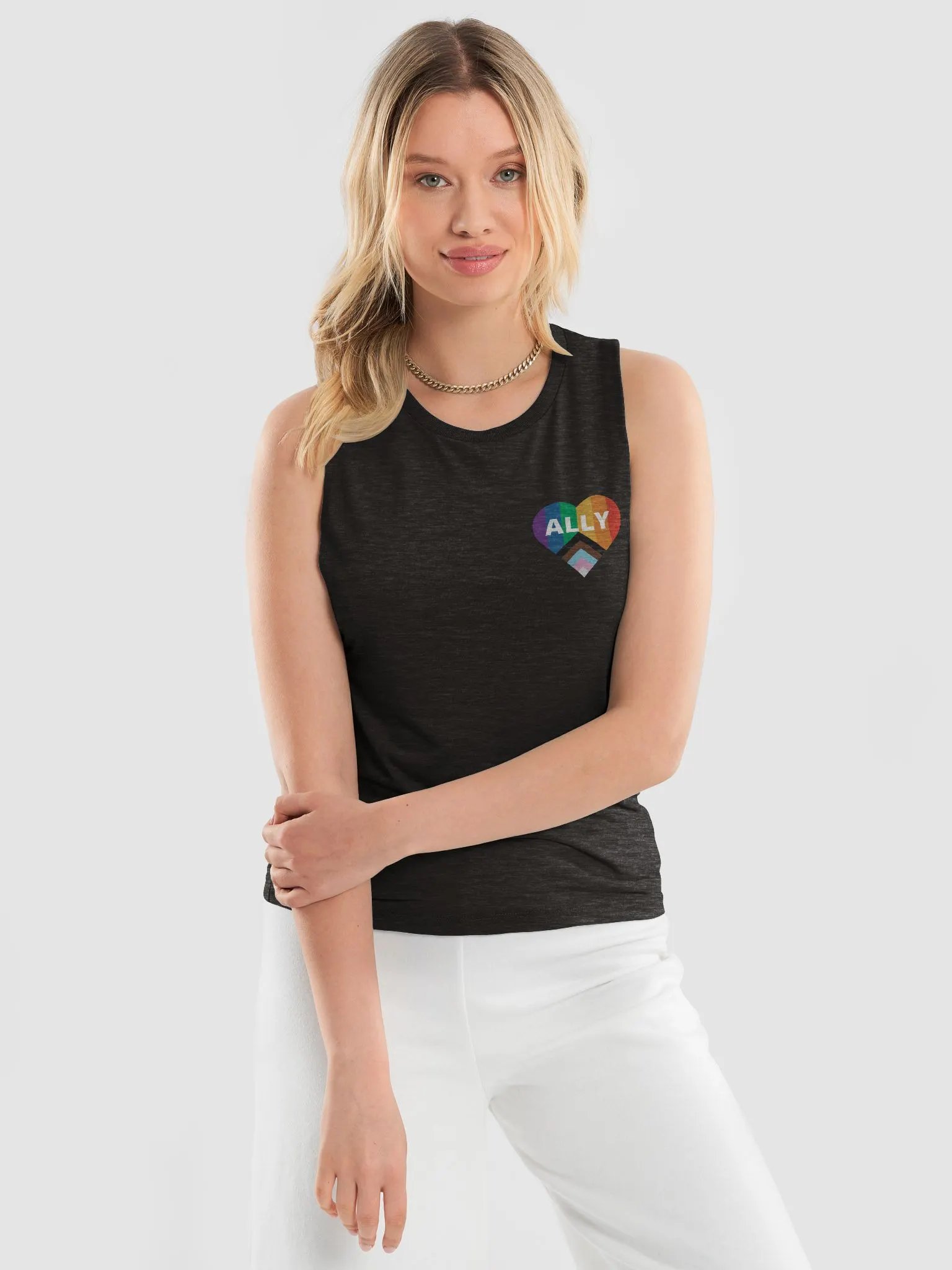 Pride Ally Heart Muscle Tank product image (17)