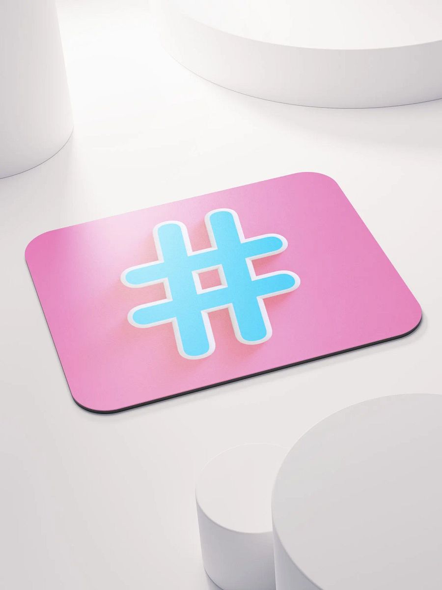 Trendy Blue Hashtag Mouse Pad product image (4)