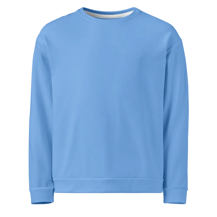 Plain Light Blue True Summer Unisex Recycled Polyester Heavyweight Premium Sweatshirt by Treasure Pie product image (1)