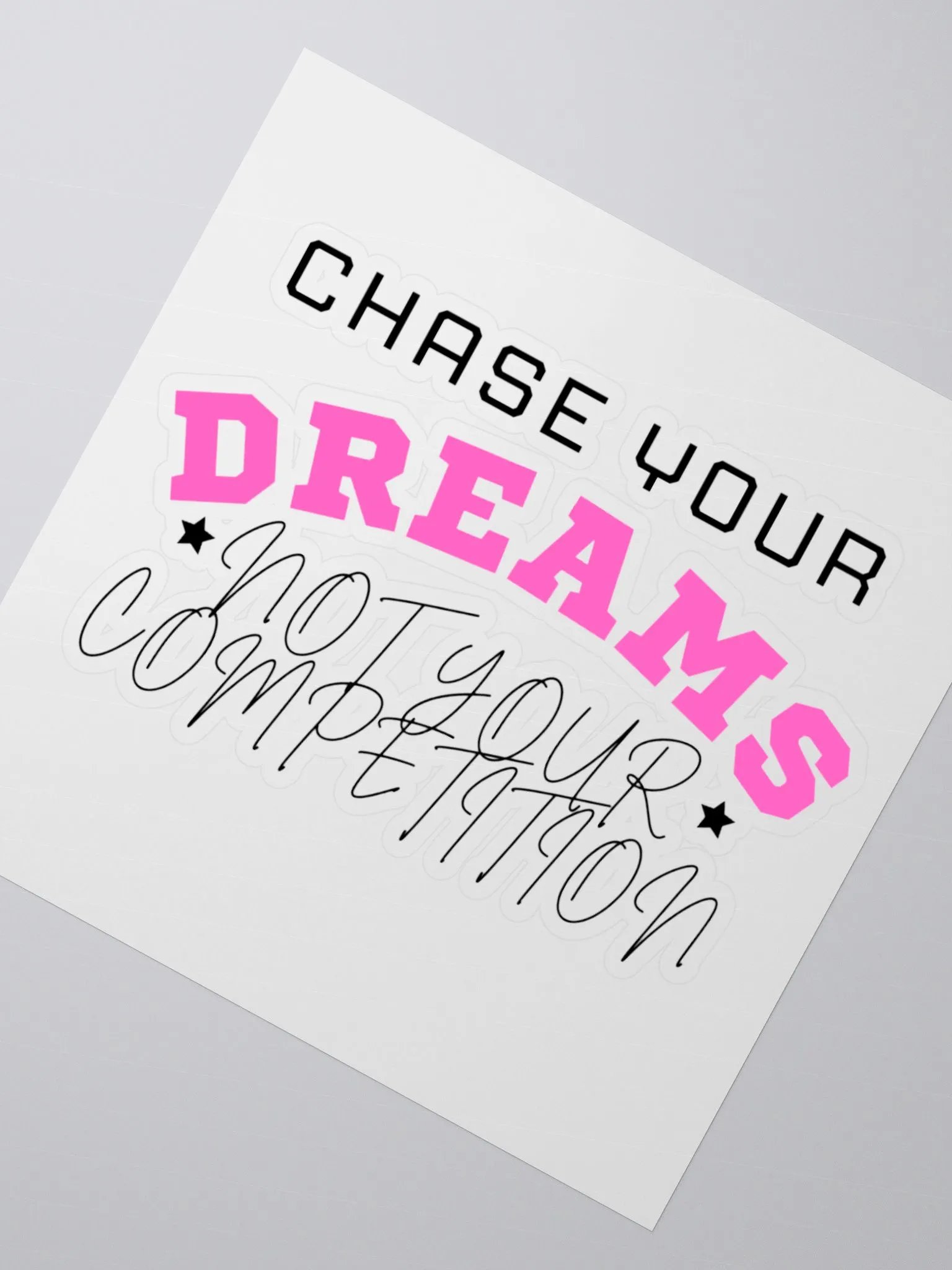 Chase Your Dreams not your Competition Sticker product image (3)